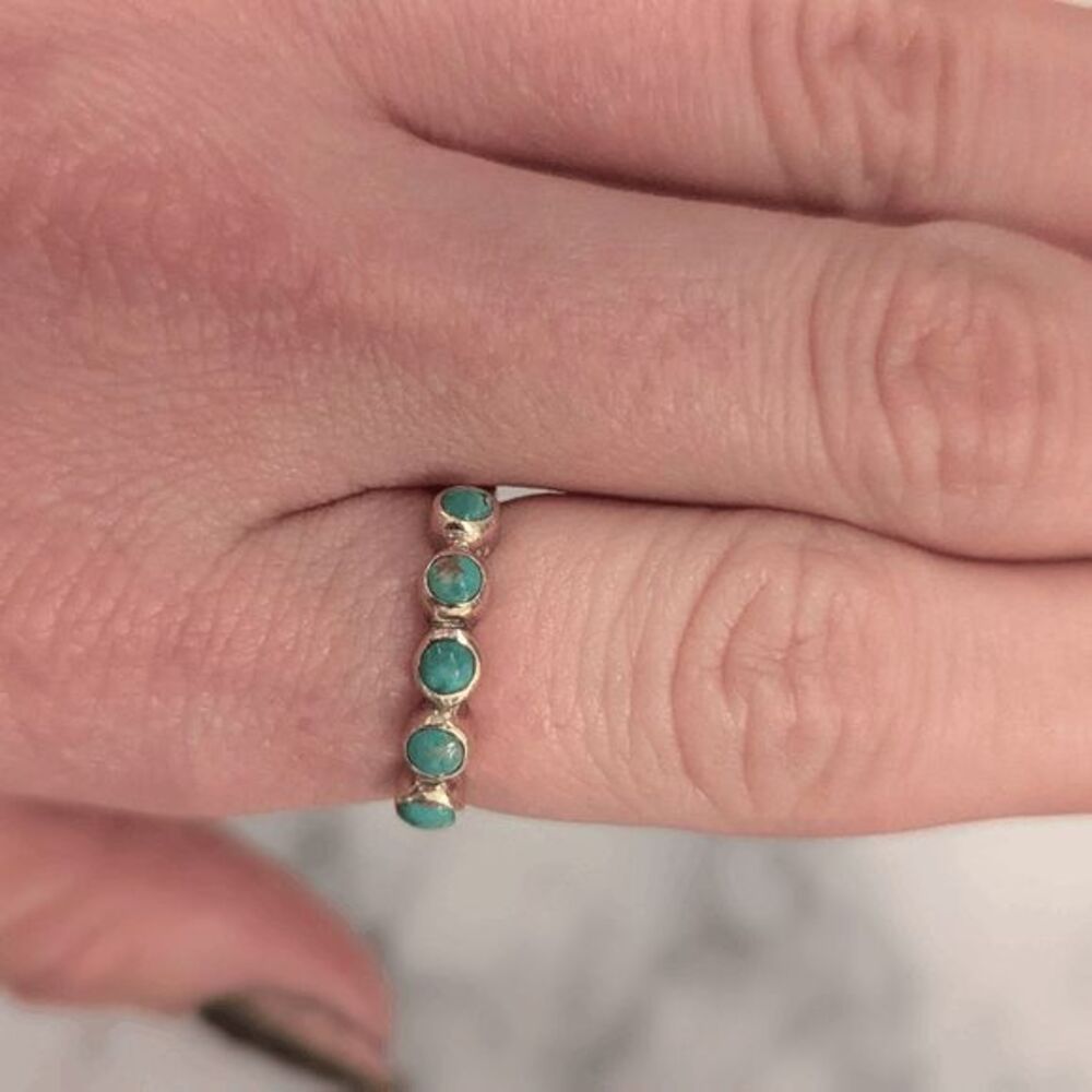 Anna Beck Turquoise Multi-Stone Stacking Ring- size 6 - Picture 7 of 9